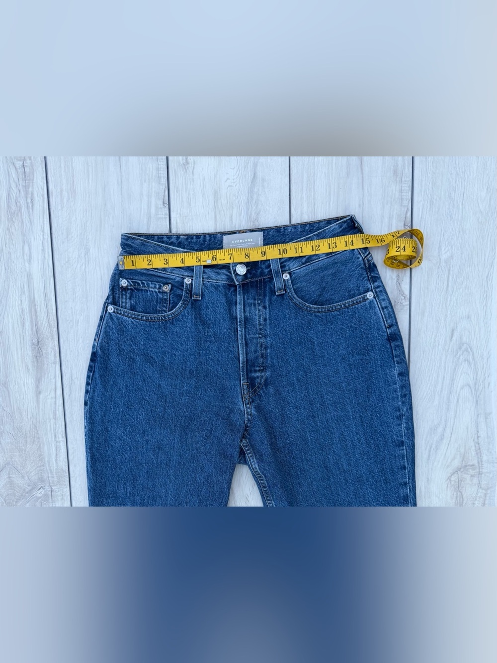Everlane The Curvy 90’s Cheeky Straight Jean 28 Button Fly Y2K High Rise Stretch - Picture 9 of 14